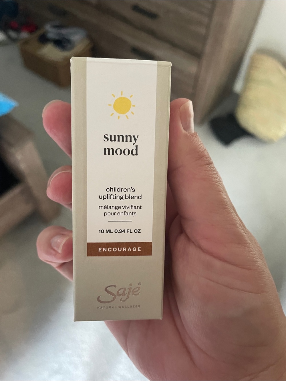 Saje Sunny Mood Blend - Yellow & Beige Box